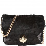 Arielle Faux Fur & Sequin Clutch