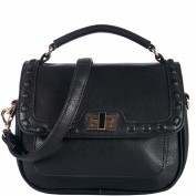 Kendall Stitched Messenger in Black
