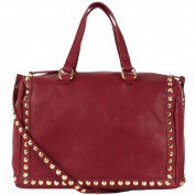 Beth Studded Barrel Satchel