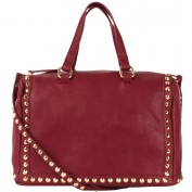Beth Studded Barrel Satchel