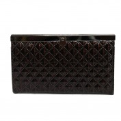 Heather Quilted Wallet in Brown