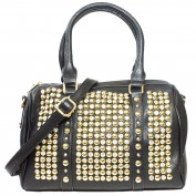 Kayla Studded Barrel Satchel