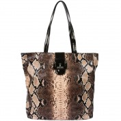 Brianne Python Snakeskin Shopper Tote