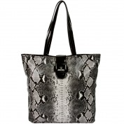 Brianne Python Snakeskin Shopper Tote
