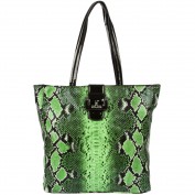 Brianne Python Shopper Tote