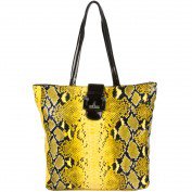 Brianne Python Shopper Tote
