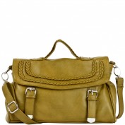 Kristin Braided Buckle Satchel