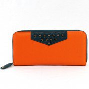 Mel Studded Wallet in Orange