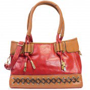 Carissa Stitch Tote in Red
