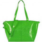 Floral Patent Tote