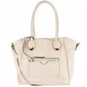 Christina Shoulder Tote in white