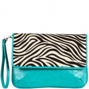 Desiree Zebra Print Envelope Clutch