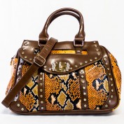Selena Python Snakeskin Satchel