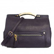Birkli Structured Satchel Handbag in Purple