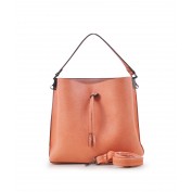 Clara Pebbled Shoulder Bag-Orange