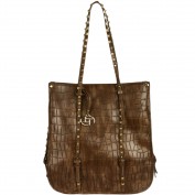 Jessie Studded Exotic Croc Tote