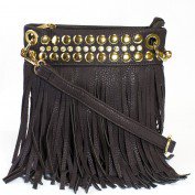 Marley Fringe Hipster Bag in Dark Purple