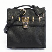Greta Structured Satchel in Black