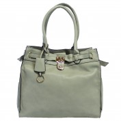 Laney Padlock Satchel in Grey