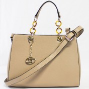 Manhattan Structured Satchel in Beige