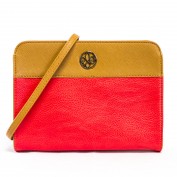 Lola Colorblock Mini Crossbody in Red