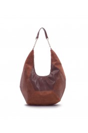 Amber Patch Hobo-Brown
