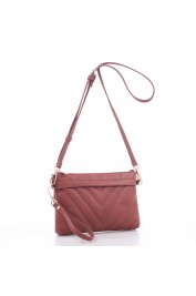 Tracy Chevron Stitch Cross Body-Cognac Brown