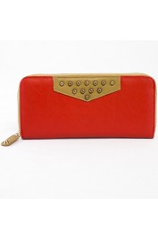 Mel Studded Wallet in Red