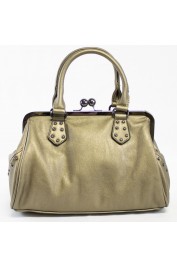 Margo Kisslock Satchel in Pewter