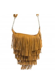 Olivia Fringe Mini Crossbody in Camel/Tan