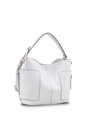 Layla Pocket Shoulder Bag-White