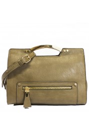 Birkli Structured Satchel Handbag in Tan