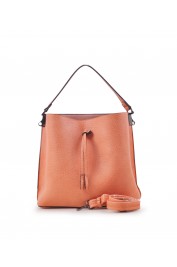 Clara Pebbled Shoulder Bag-Orange