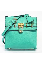 Greta Structured Satchel in Turquoise