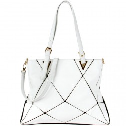 Stacey Geometric Shoulder Tote