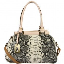 Violet Exotic Snakeskin Frame Bag