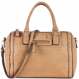 Greyson Studded Barrel Satchel
