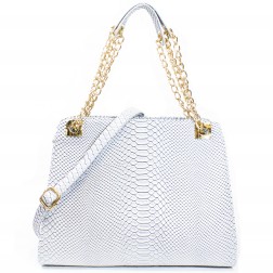 Rachelle Exotic Snakeskin Chain Bag
