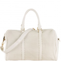 Stella Woven Barrel Satchel