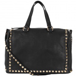 Beth Studded Barrel Satchel