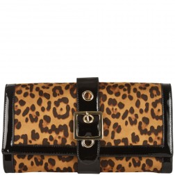 Lillian Leopard Clutch