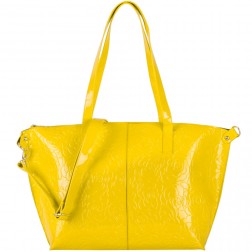 Floral Patent Tote