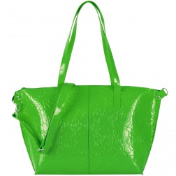 Floral Patent Tote