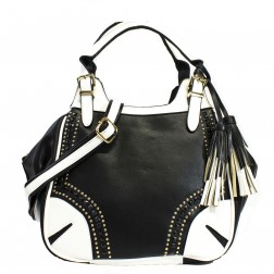 Juniper Studded Satchel in Black