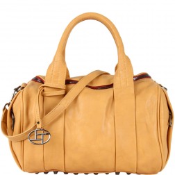 Kylie Studded Barrel Satchel