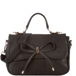 Adelaide Bow Satchel in Black