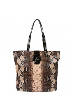 Brianne Python Snakeskin Shopper Tote