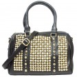 Kayla Studded Barrel Satchel