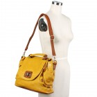 Olive Stitched Satchel