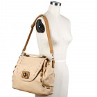 Olive Stitched Satchel